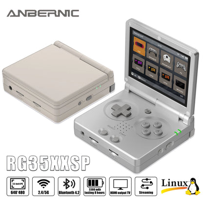 Gameboy 3.5'' IPS Screen Flip Handheld Console Linux System HDMI-compatible TV Output 64G 5500 Games Pre-installed